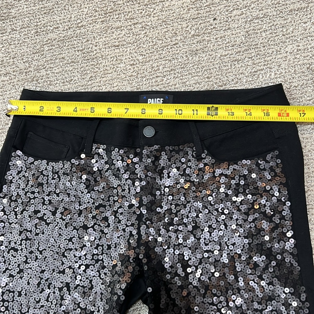 Paige sequined front black pant. - Picture 7 of 13